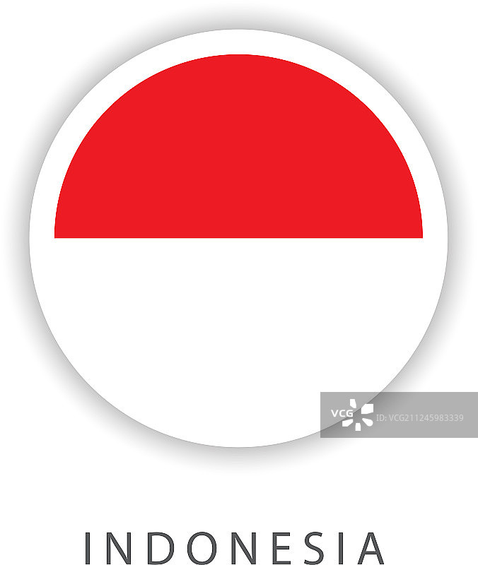 印度尼西亚圆旗模板设计图片素材