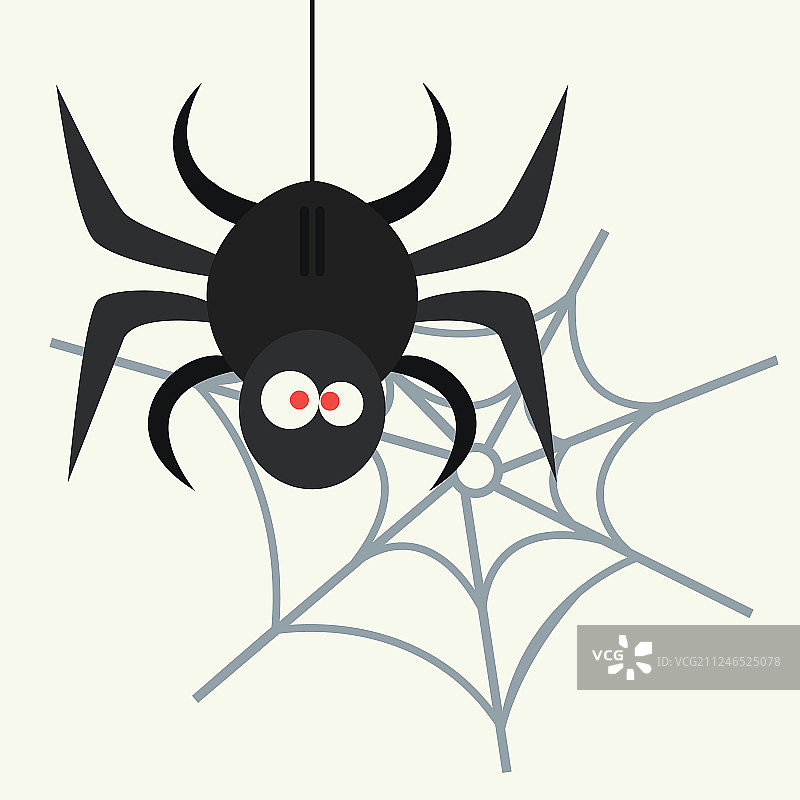 蜘蛛剪影，蜘蛛恐惧图形扁平可怕图片素材