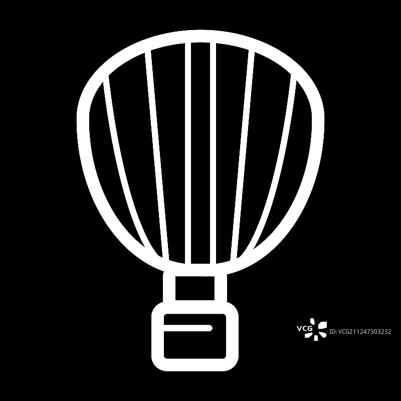 热气球图标现代简约线性设计图片素材