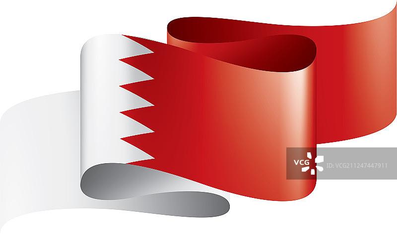 巴林国旗上有白色图片素材