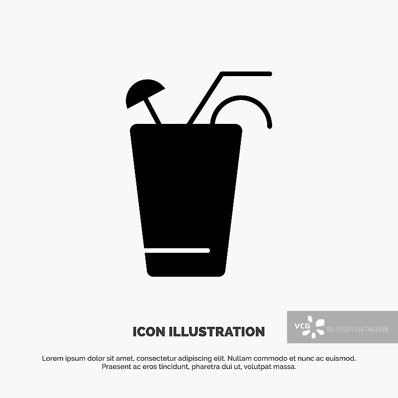 果汁饮料食品泉固体字形图标图片素材