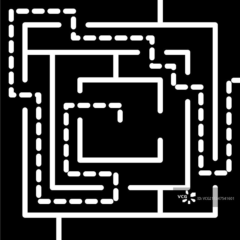 迷宫解决方案黑色图标登陆图片素材