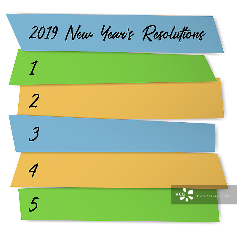 新年决议便利贴模板图片素材