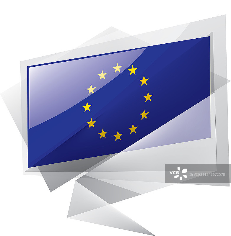 欧盟旗帜上图片素材