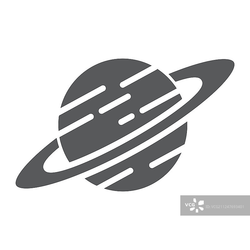 土星字形图标天文学和太空行星图片素材