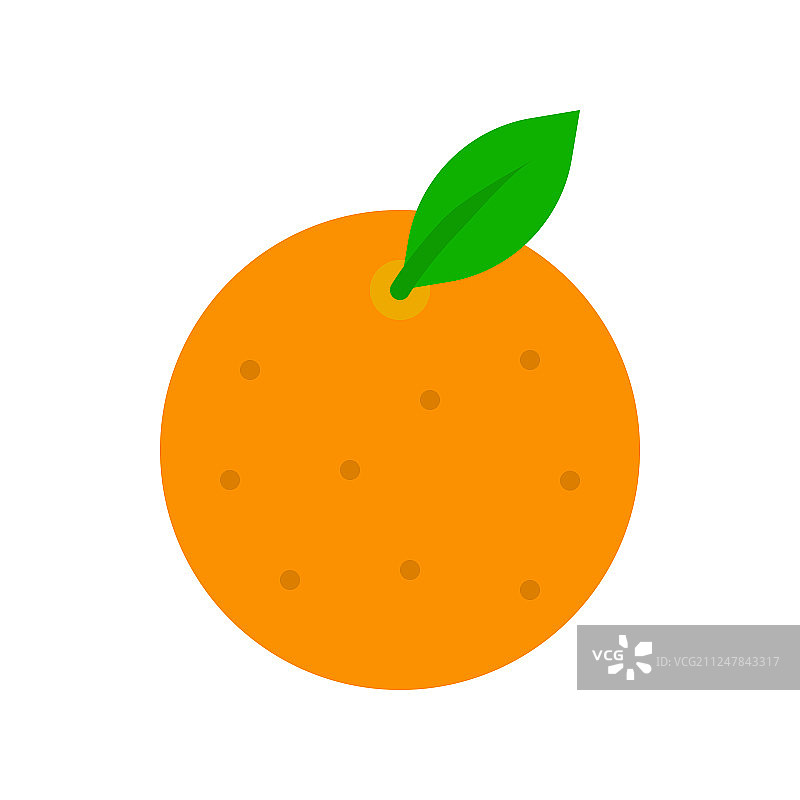 橙色的中国农历新年扁平风格的图标图片素材