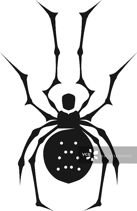 恐怖蜘蛛图标风格简单图片素材