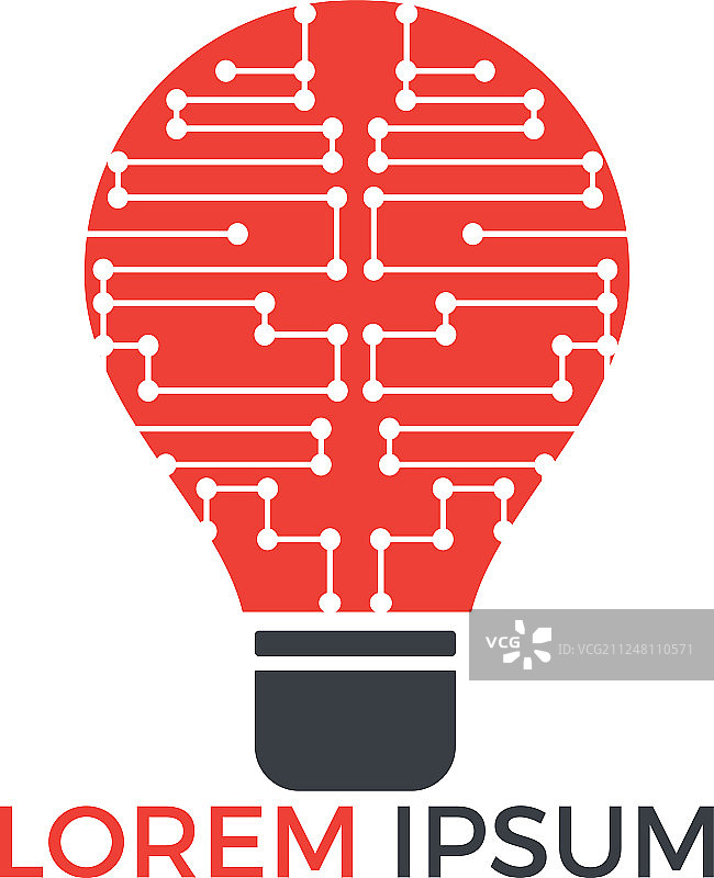 灯泡及网络技术标志设计图片素材