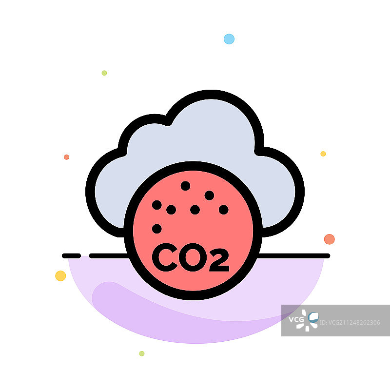 空气二氧化碳二氧化碳污染抽象扁平图片素材
