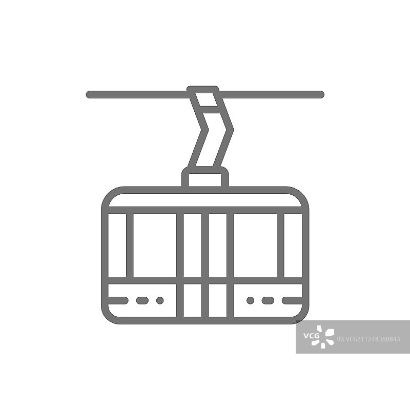 滑雪缆车缆车舱索道线图标图片素材