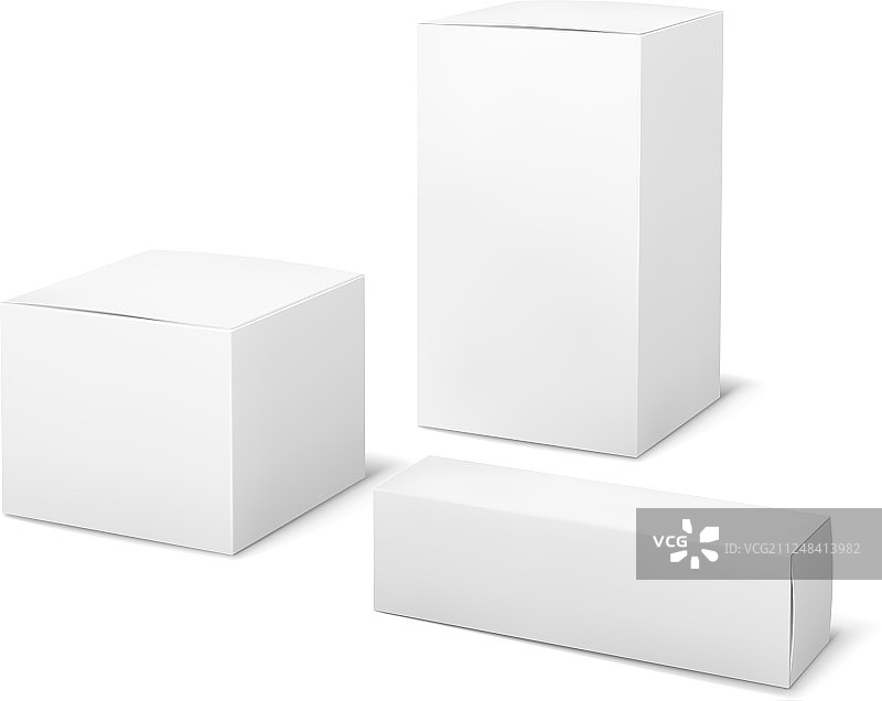白色盒子，医药和化妆品的空白包装图片素材