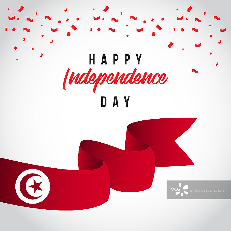 快乐突尼斯独立日模板设计图片素材