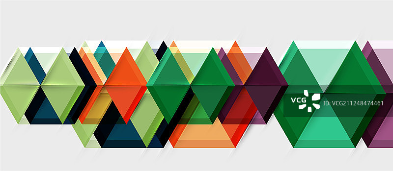 几何三角形和六边形抽象背景图片素材