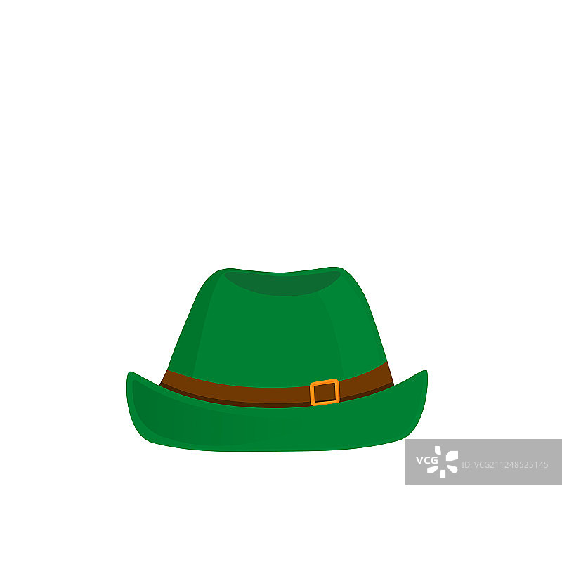 绿帽子孤立在白色的背景图片素材