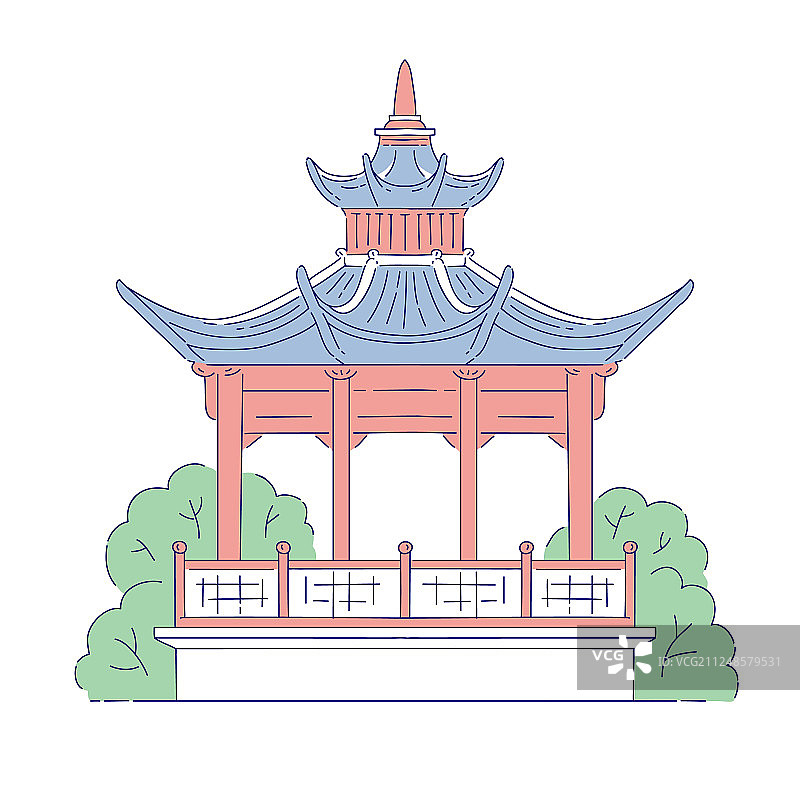 中式凉亭建筑图片素材
