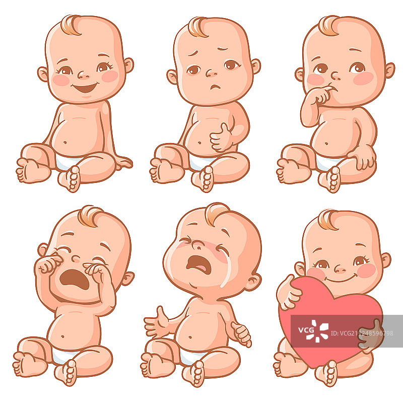 婴儿情绪组图片素材