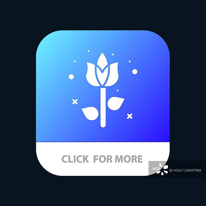 装饰复活节花植物手机app按钮图片素材