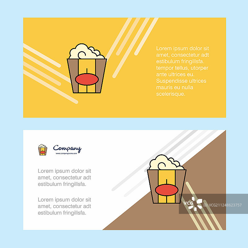 流行玉米抽象的企业业务旗帜图片素材