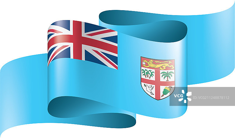 白色的斐济国旗图片素材