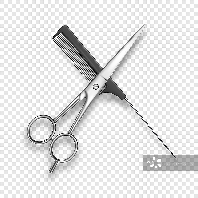 逼真的3d经典简单剪刀和图片素材