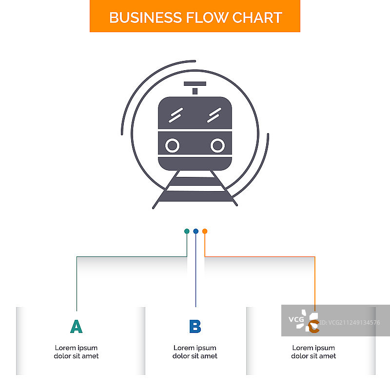 地铁列车智能公交业务流程图片素材