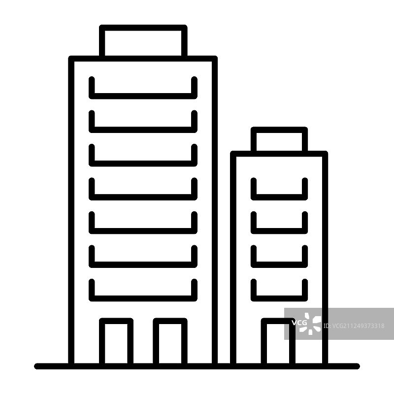 摩天大楼细细的线条象征着两座建筑图片素材