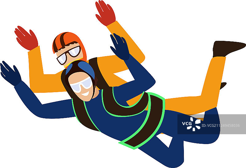 跳伞运动员从事一项危险的跳跃运动图片素材