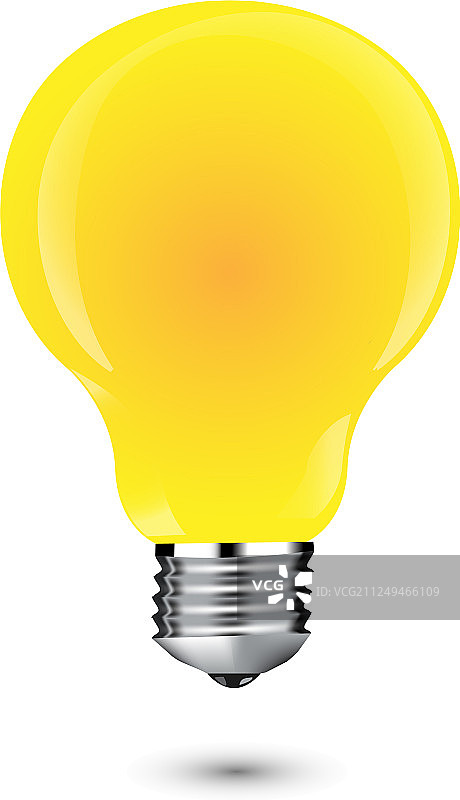 发光的黄色灯泡作为灵感概念图片素材