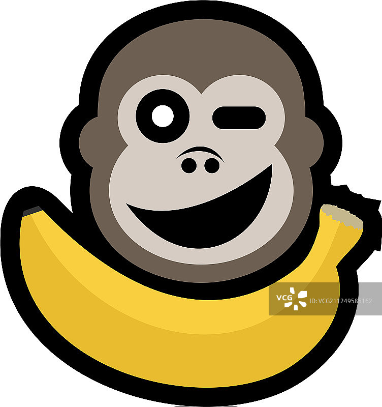 猴子和香蕉图片素材