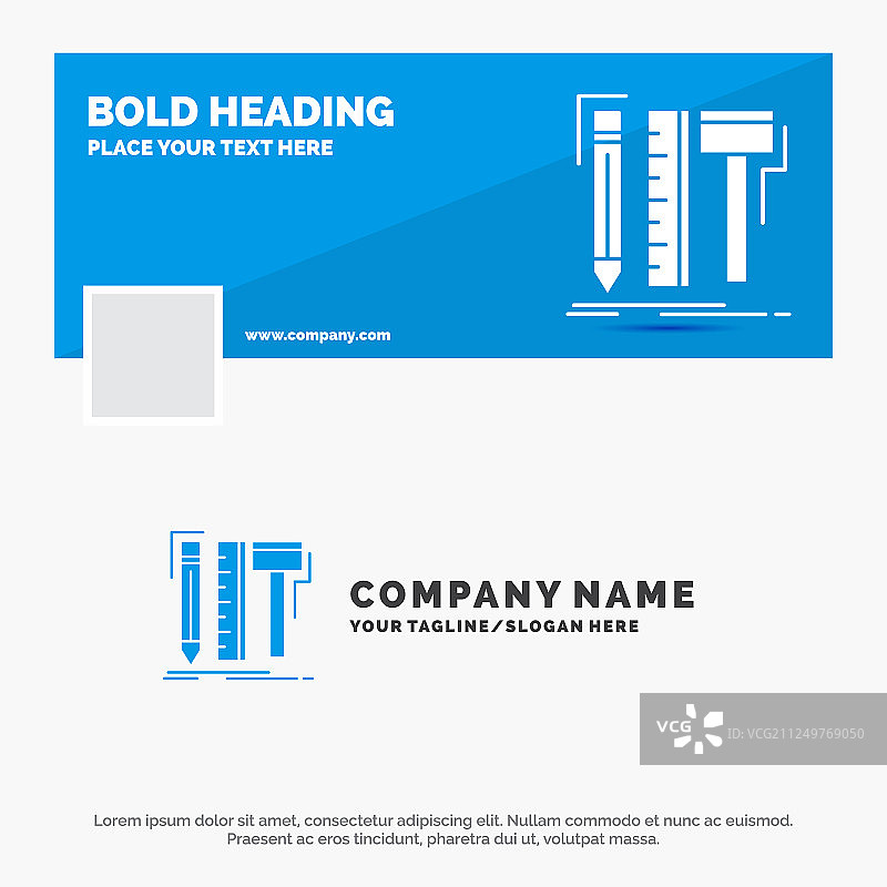 蓝色企业标识模板设计设计师图片素材