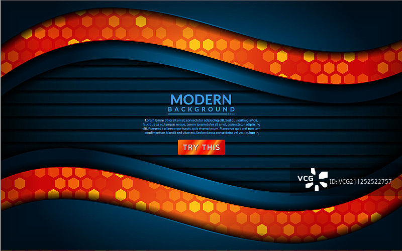 现代科技蓝色与橙色背景相结合图片素材