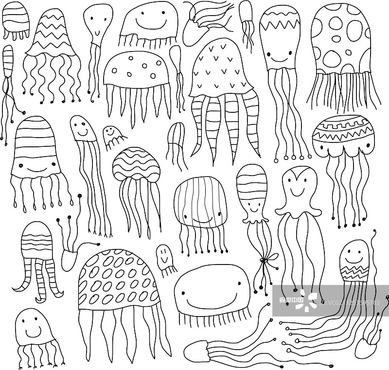 水母系列效果图图片素材