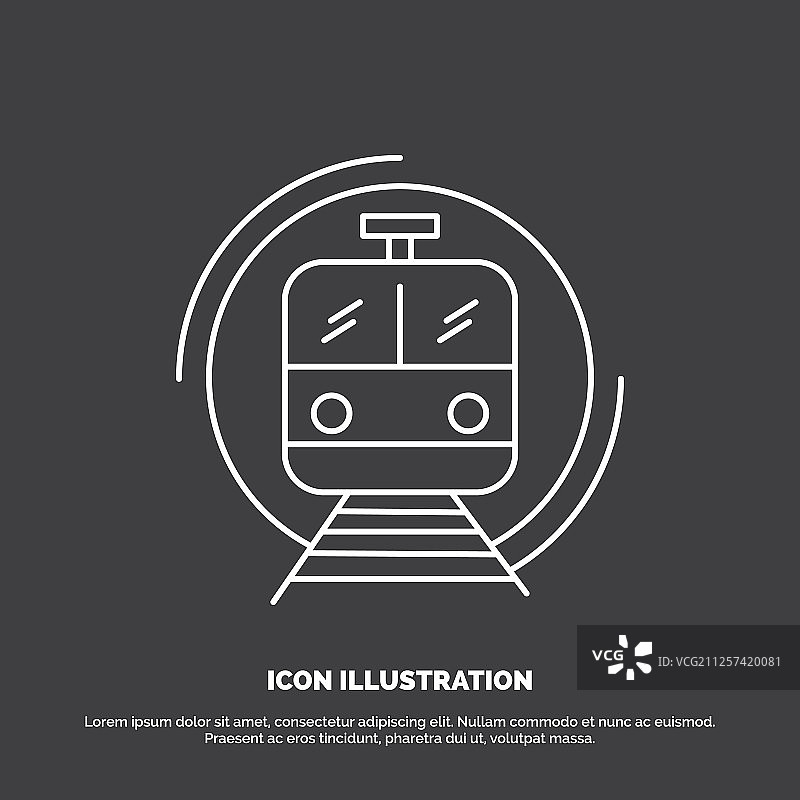 地铁列车智能公共交通标志线图片素材