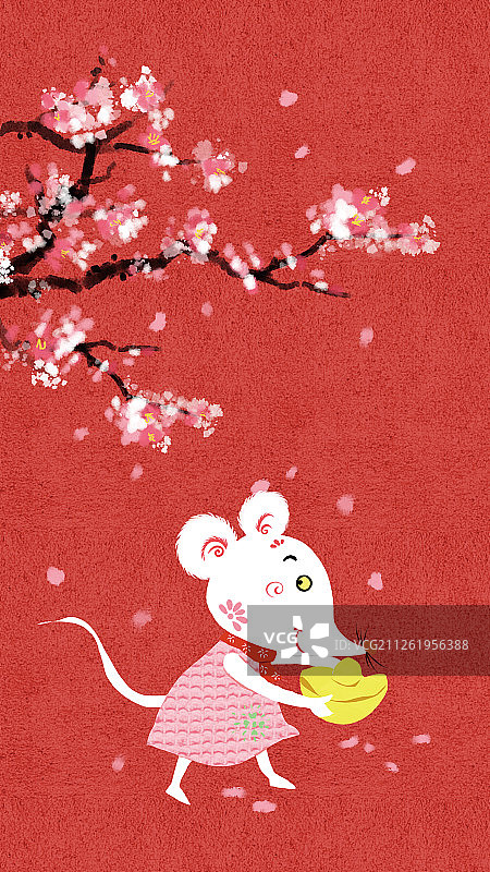 中国风剪纸风2020鼠年春节红包图片素材