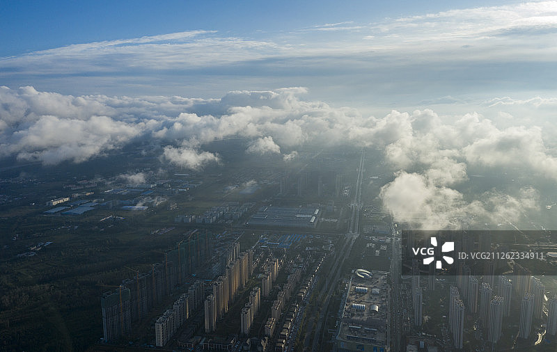 航拍哈尔滨城市风景图片素材