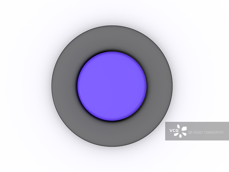 圆形蓝色按钮孤立在白色背景。3 d图标图片素材