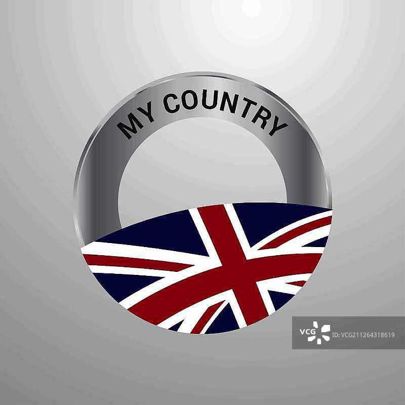 英国我的国家国旗徽章图片素材