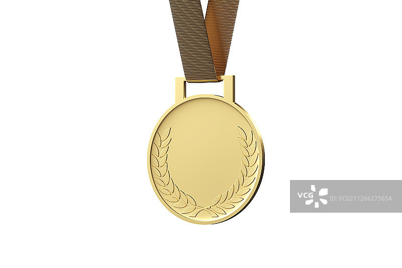 金牌白色背景上的奖牌三维图形图片素材
