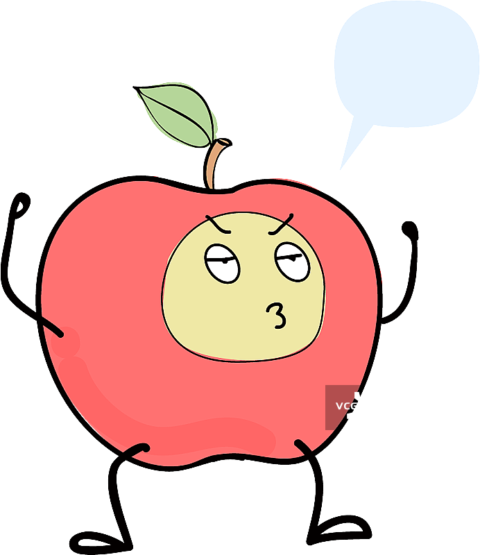 可爱卡通漫画元素水果植物苹果图片素材