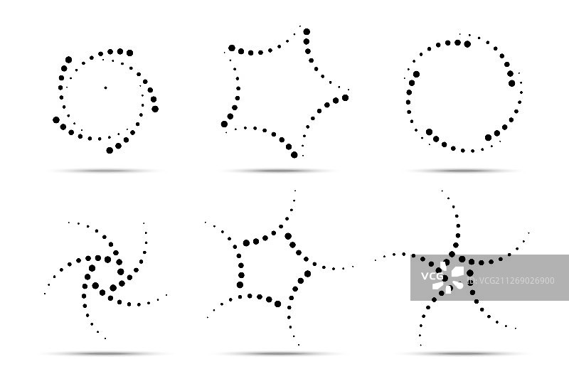 半色调圆形网点框架设置圆形网点图标图片素材