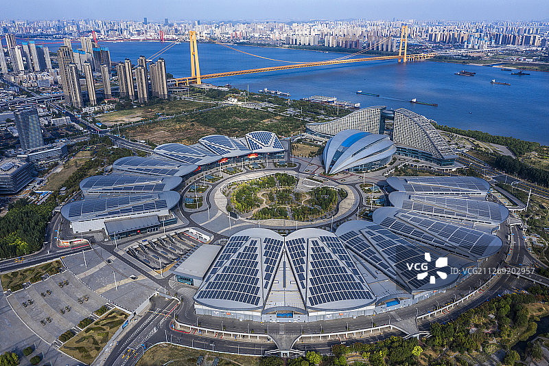 武汉国际博览中心 航拍图片素材