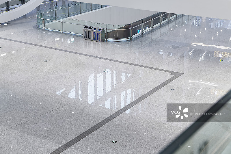 高视角拍北京大兴机场大厅图片素材