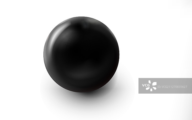 模型空白光滑的黑色球体或球体3d图片素材