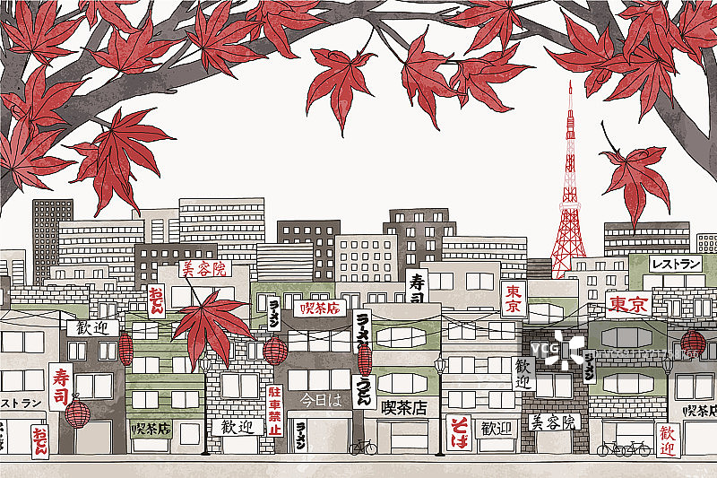 东京的秋天图片素材