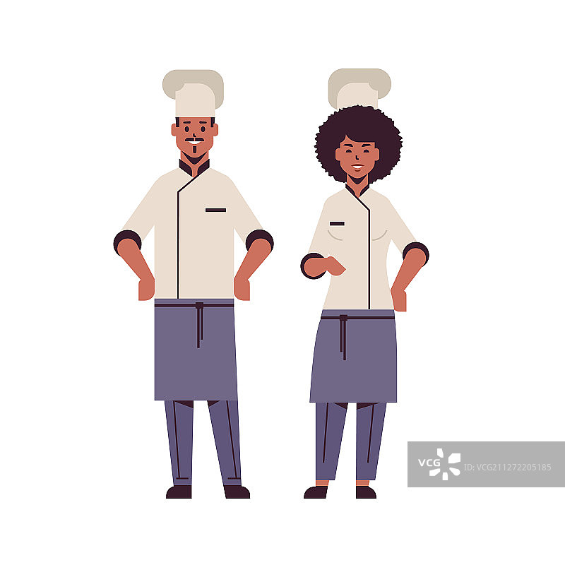 厨师和专业厨师站在一起图片素材