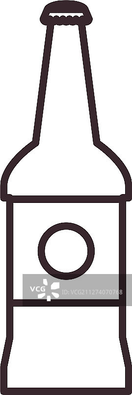 孤立的饮料瓶图标线条设计图片素材