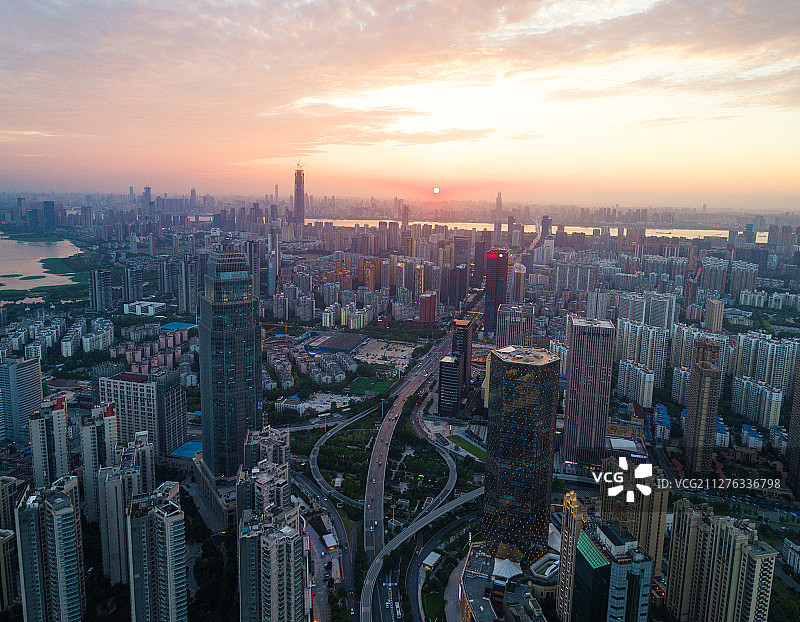 武汉城市航拍图片素材