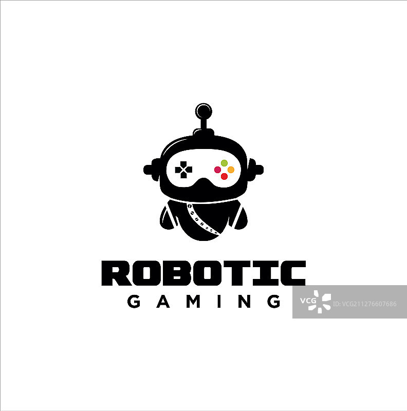 机器人游戏标志设计图片素材