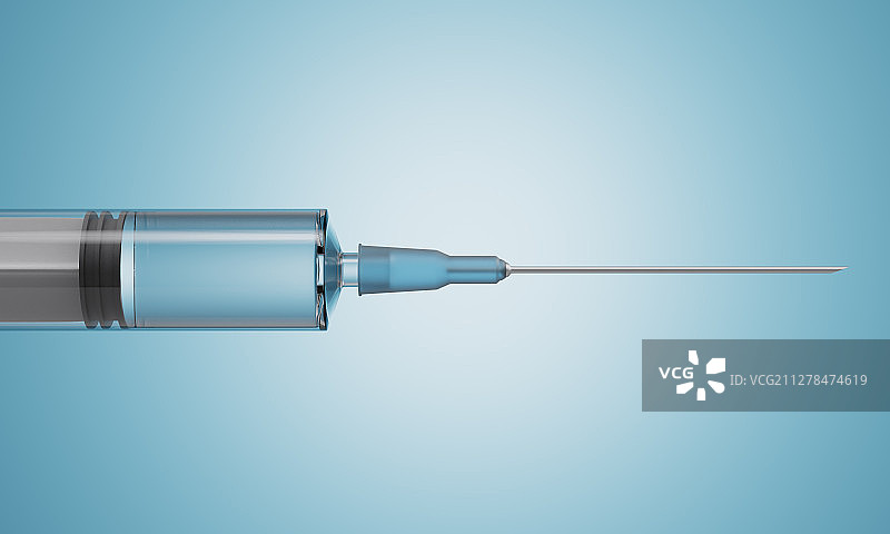 预防新型冠状病毒的疫苗以及注射器图片素材