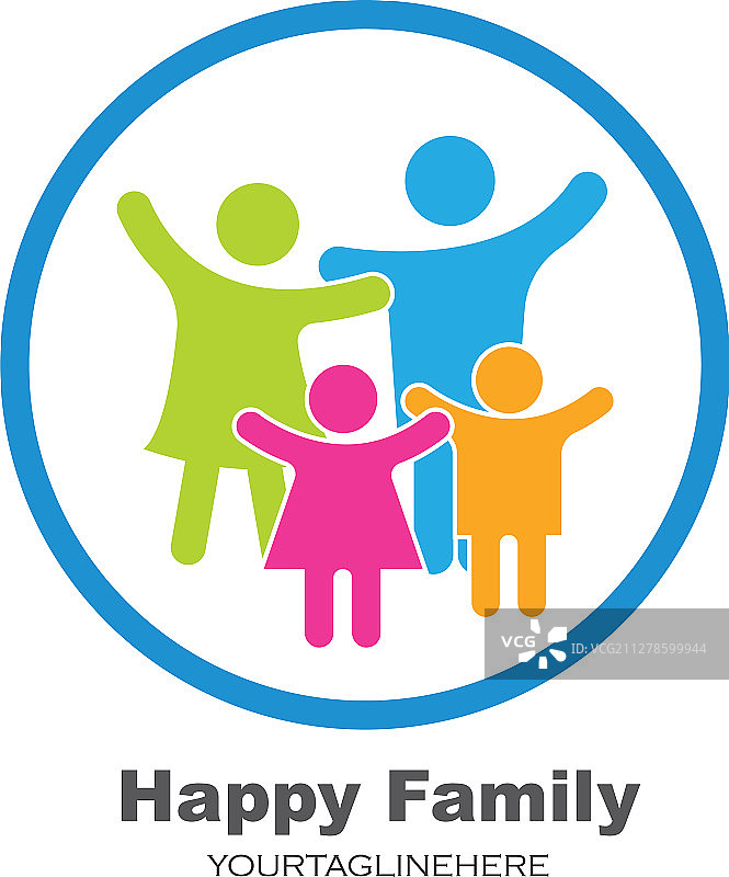 幸福家庭图标设计图片素材
